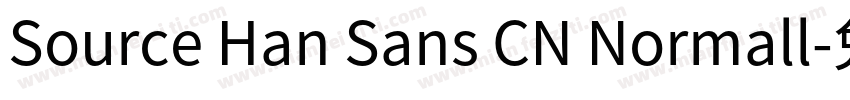 Source Han Sans CN Normall字体转换